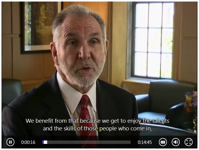 Click for a larger photo Screen shot of Internet Explorer's video player